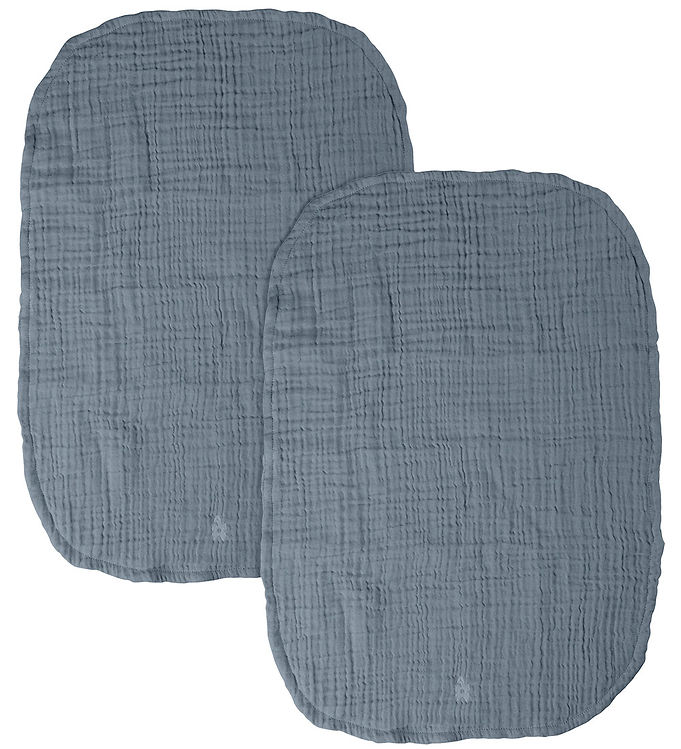 Sebra Pusleunderlag - 2-pak - Musselin - Forest Lake Blue