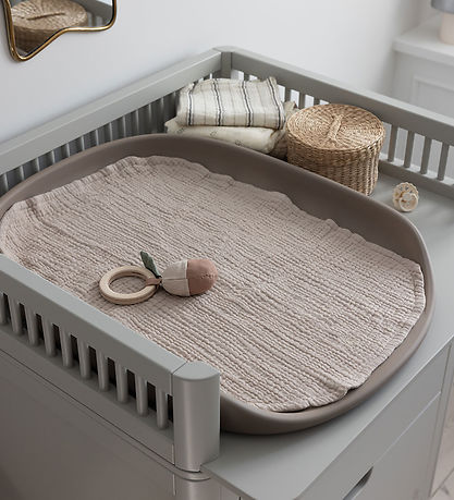 Sebra Pusleunderlag - 2-pak - Musselin - Jetty Beige Sebra Pusleunderlag - 2-pak - Musselin - Jetty Beige
