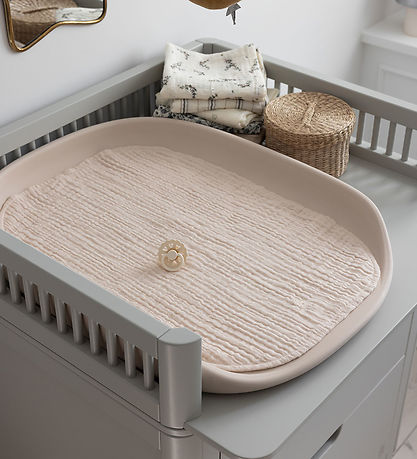 Sebra Pusleunderlag - 2-pak - Musselin - Birchbark Rose Sebra Pusleunderlag - 2-pak - Musselin - Birchbark Rose