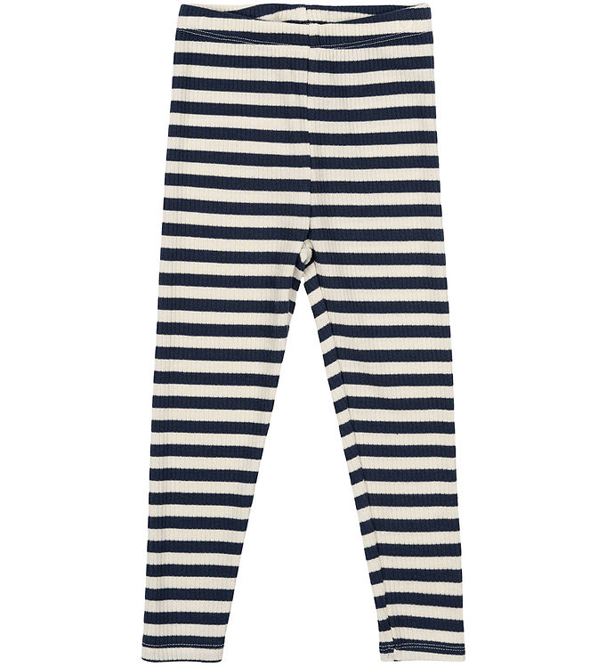 The New Siblings Leggings - Rib - TnsbFro - Mood Indigo Striped