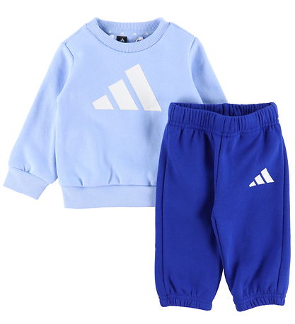 adidas Performance Sweatsæt - I BL FL JOG 240 - GLOBLU/HVID adidas Performance Sweatsæt - I BL FL JOG 240 - GLOBLU/HVID