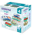 Sistema Madkasser - 4-pak - Stax To Go - Blå/Turkis Sistema Madkasser - 4-pak - Stax To Go - Blå/Turkis