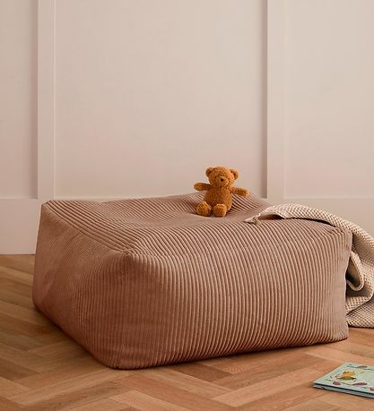 Kids Concept Puf - 85x85x34 cm - Fløjl - Brun Kids Concept Puf - 85x85x34 cm - Fløjl - Brun