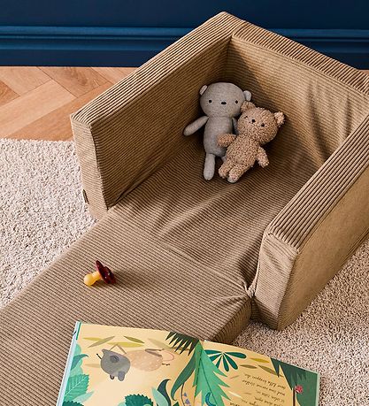 Kids Concept Lænestol/Legemadras - Foldbar - 42x44x38 cm - Fløjl