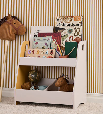 Kids Concept Reol - 60x35x60 cm - Grå/Mustard