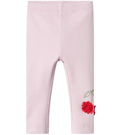 Name It Leggings - Rib - NbfBolia - Winsome Orchid m. Kirsebær Name It Leggings - Rib - NbfBolia - Winsome Orchid m. Kirsebær