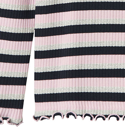Name It Bluse - Rib - NmfBalisa - Dark Sapphire m. Striber/Glimm