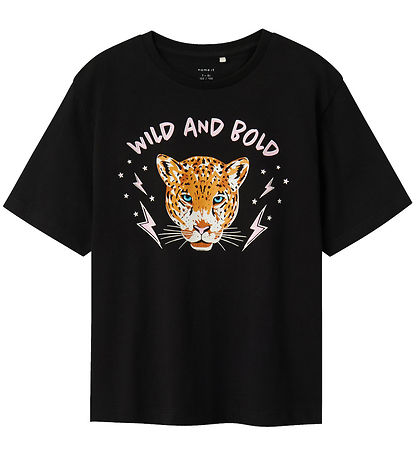 Name It T-shirt - NkfBetria - Sort m. Print Name It T-shirt - NkfBetria - Sort m. Print