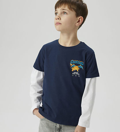 Name It T-shirt - NkmJatin Pokemon - Navy Blazer m. Print