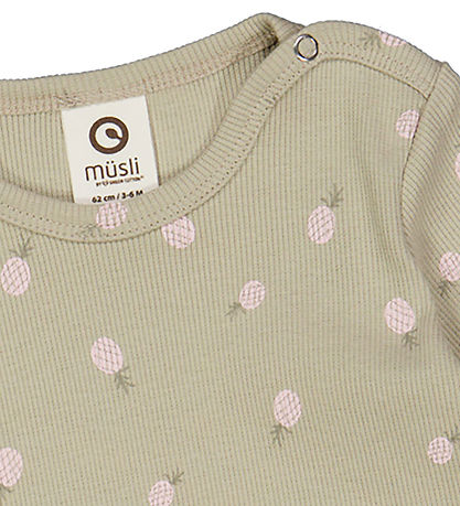 Müsli Bluse - Rib - Pineapple - Soft Green/Poetry Green/Mary Müsli Bluse - Rib - Pineapple - Soft Green/Poetry Green/Mary