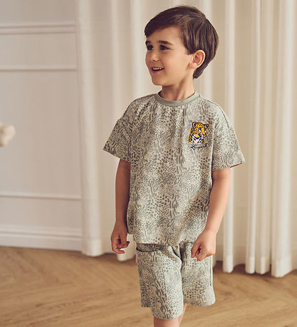 Müsli T-shirt - Leopard Big - Soft Green/Poetry Green