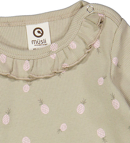 Müsli Kjole - Rib - Pineapple - Soft Green/Poetry Green/Mary