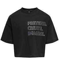 Kids Only T-shirt - KogRiri - Sort/Pretend Kids Only T-shirt - KogRiri - Sort/Pretend