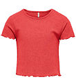 Kids Only T-shirt - Noos - Rib - KogNella - Raspberry Kids Only T-shirt - Noos - Rib - KogNella - Raspberry