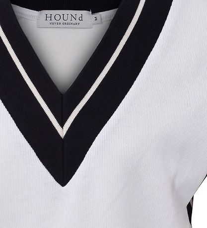 Hound Vest - Strik - Hvid m. Navy