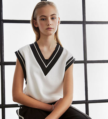 Hound Vest - Strik - Hvid m. Navy