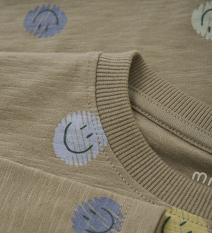 Minymo Bluse - Timber Wolf m. Smiley Minymo Bluse - Timber Wolf m. Smiley