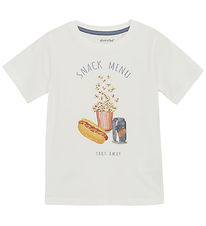 Minymo T-shirt - Marshmallow White m. Print Minymo T-shirt - Marshmallow White m. Print