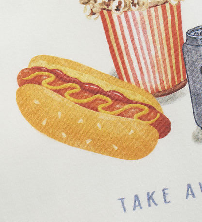 Minymo T-shirt - Marshmallow White m. Print