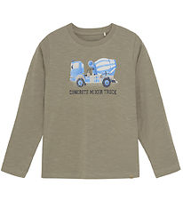 Minymo Bluse - Timber Wolf m. Print Minymo Bluse - Timber Wolf m. Print