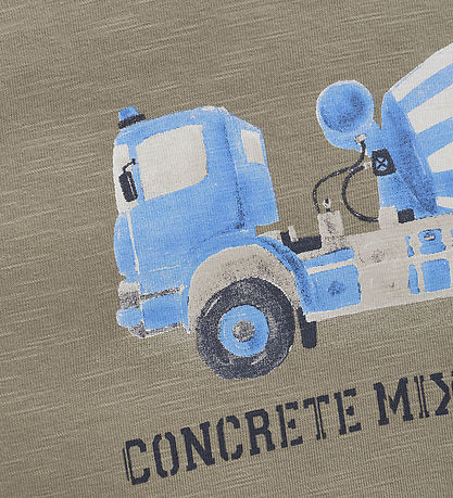 Minymo Bluse - Timber Wolf m. Print