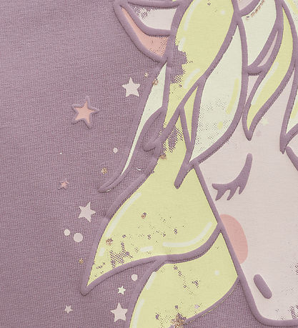 Minymo Sweatshirt - Elderberry m. Print