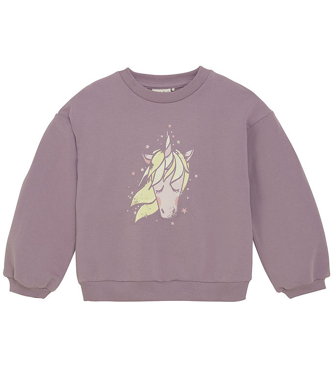 Minymo Sweatshirt - Elderberry m. Print