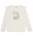 Minymo Bluse - Marshmallow White m. Print Minymo Bluse - Marshmallow White m. Print