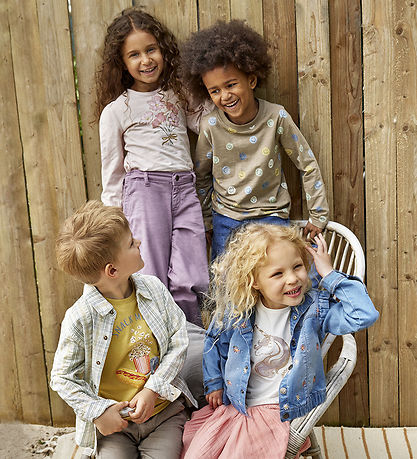 Minymo Bluse - Marshmallow White m. Print Minymo Bluse - Marshmallow White m. Print