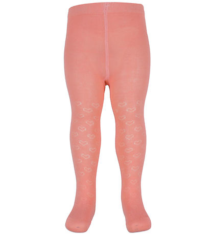 Minymo Strømpebukser - 2-pak - Strawberry Ice m. Hulmønster Minymo Strømpebukser - 2-pak - Strawberry Ice m. Hulmønster