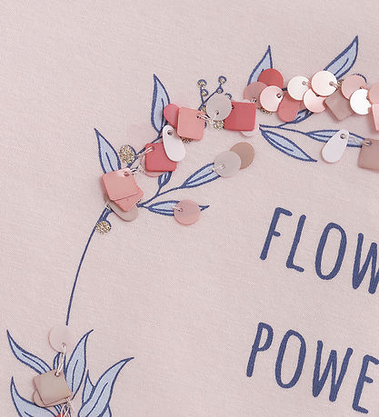 Minymo T-shirt - Pink Dogwood m. Print