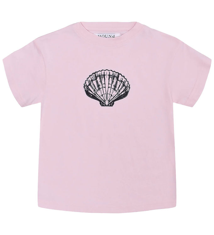 Hound T-shirt - Cropped - Soft Pink m. Muslingeskal