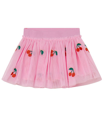 Stella McCartney Kids 튜울 스커트 - 핑크 포함 자수