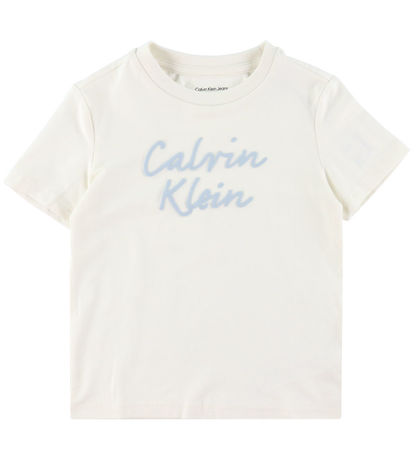 Calvin Klein T-shirt - Colour Logo - Tofu White Calvin Klein T-shirt - Colour Logo - Tofu White