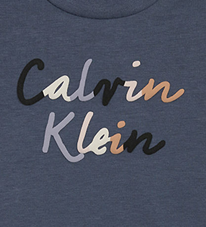 Calvin Klein Sæt - Shorts/T-shirt - Colour Logo - Grisaille Grey