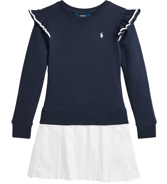 Polo Ralph Lauren Sweatkjole - Navy/Hvid