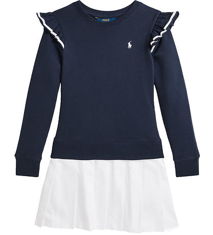 Polo Ralph Lauren Sweatkjole - Navy/Hvid Polo Ralph Lauren Sweatkjole - Navy/Hvid