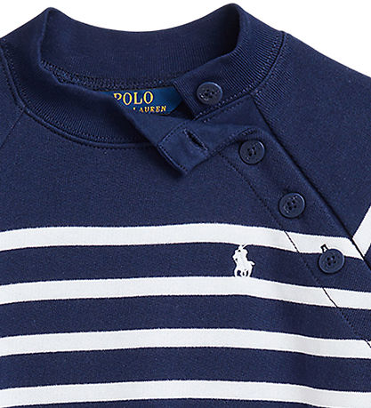 Polo Ralph Lauren Sweatshirt - Navy/Hvidstribet Polo Ralph Lauren Sweatshirt - Navy/Hvidstribet