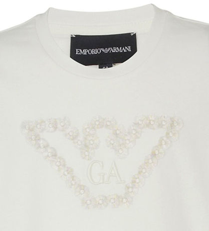 Emporio Armani T-shirt - Off White m. Logo
