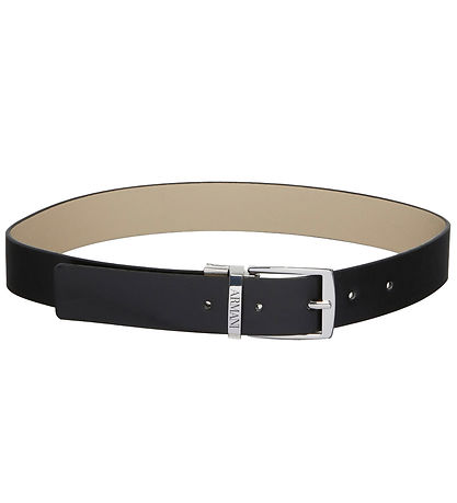 Emporio Armani Bælte - Vendbar - Sort/Beige