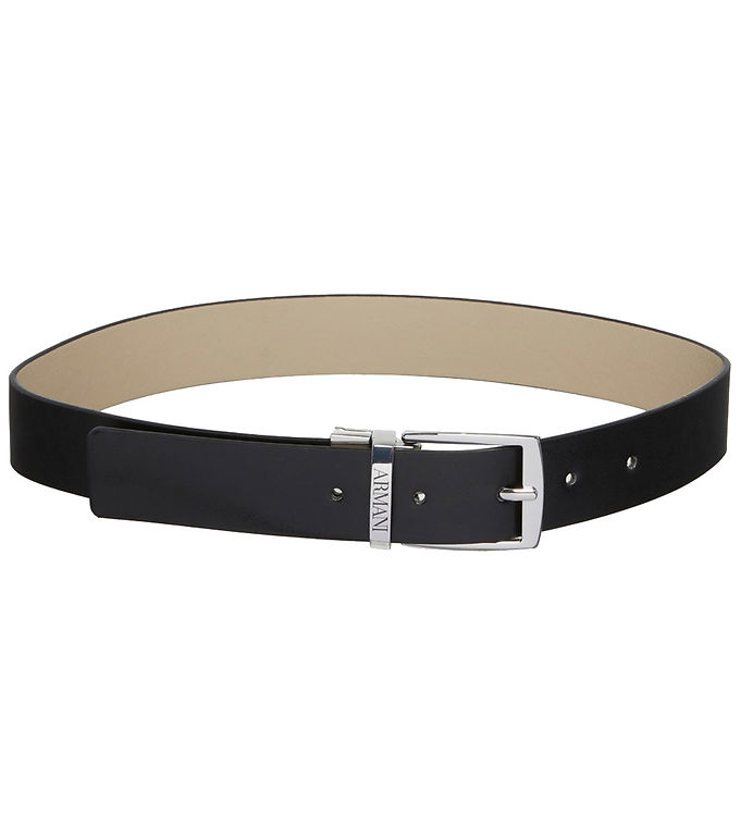 Emporio Armani Bælte - Vendbar - Sort/Beige
