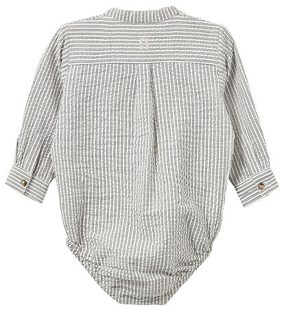 Sofie Schnoor Skjortebody l/æ - White Black striped