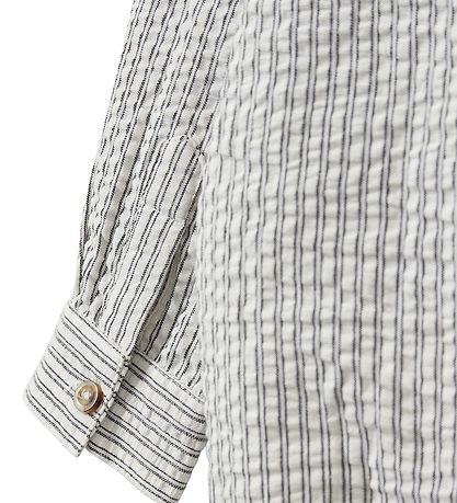 Sofie Schnoor Skjortebody l/æ - White Black striped Sofie Schnoor Skjortebody l/æ - White Black striped