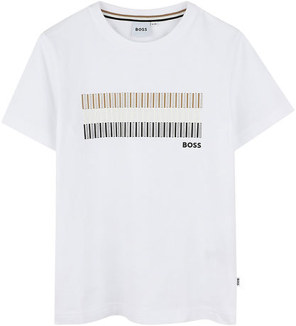 BOSS T-shirt - Hvid m. Striber BOSS T-shirt - Hvid m. Striber