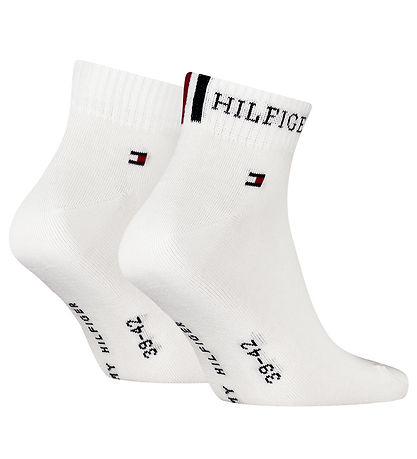 Tommy Hilfiger Strømper - 2-pak - Quarter - Hvid Tommy Hilfiger Strømper - 2-pak - Quarter - Hvid