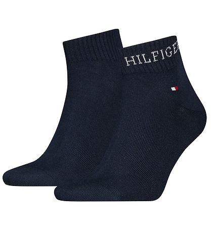 Tommy Hilfiger Strømper - 2-pak - Quarter - Navy Tommy Hilfiger Strømper - 2-pak - Quarter - Navy