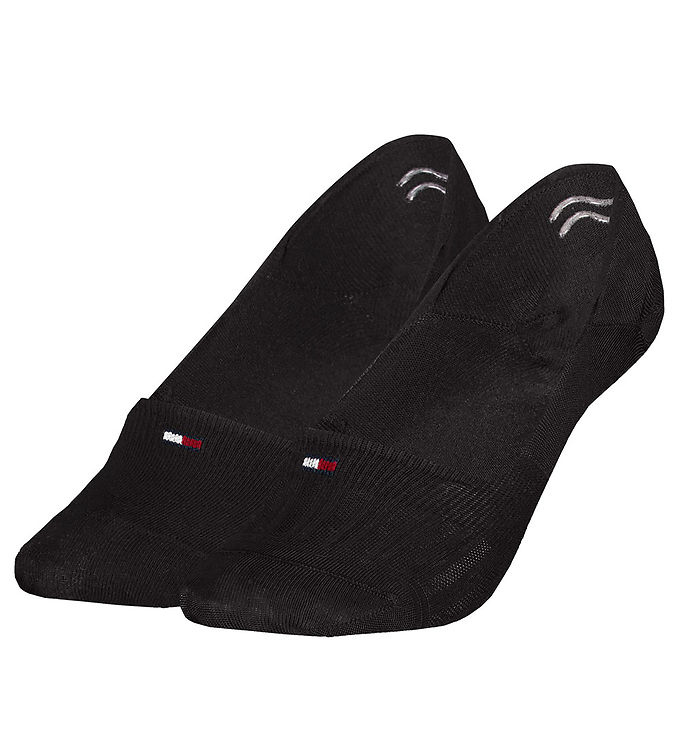 Tommy Hilfiger Strømper 2P Women Shine Footie Socks Sort Str 35/38 Dame