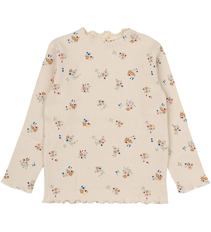 The New Siblings Bluse - TnstNaya - Rib - White Swan AOP