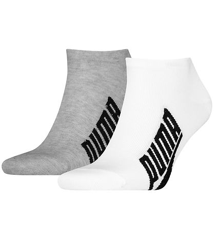 Puma Ankelstrømper - 2-pak - Sneaker - Lifestyle - Hvid/Grå/Sort Puma Ankelstrømper - 2-pak - Sneaker - Lifestyle - Hvid/Grå/Sort