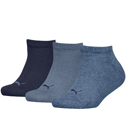 Puma Ankelstrømper - 3-pak - Kids Sneaker - Denim Blue Puma Ankelstrømper - 3-pak - Kids Sneaker - Denim Blue